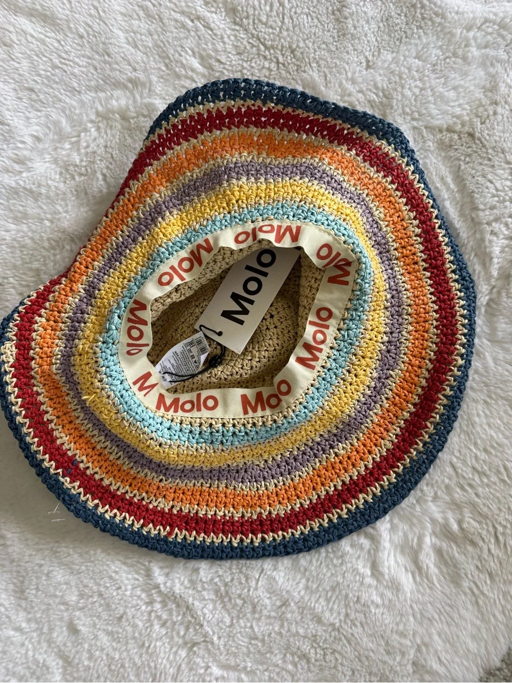 NWT Molo Girl’s Rainbow Straw Hat